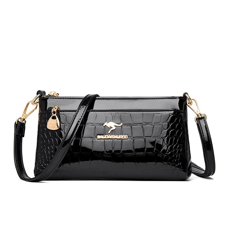 Women's bag new fashionable and simple commuter shoulder bag retro patent leather women's messenger bag