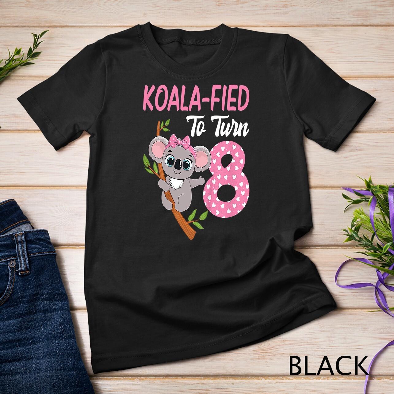 8 Year Old Koala 8th Birthday Party Animal Koala Lover Unisex T-Shirt Mens Womens Tees Top 3XL