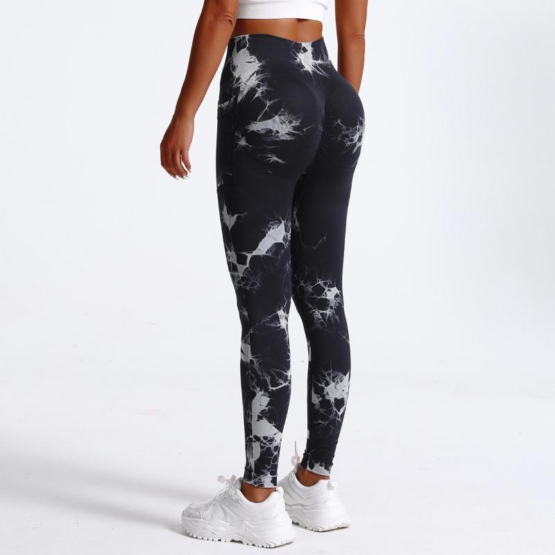 Naked Side Pocket Seamless Yoga Pants Peach Buttocks Women Wear High Waist Hip Lift Trousers Tight Sports Fitness Pants