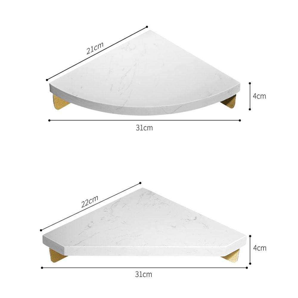 Porta angolare da bagno in marmo bianco/nero Portasapone da doccia da bagno a parete in oro spazzolato Scaffale angolare