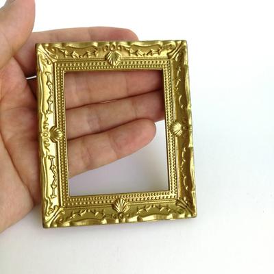 1:Marcos de fotos retro a escala 12 para decoración de casas de muñecas, miniadornos DIY.