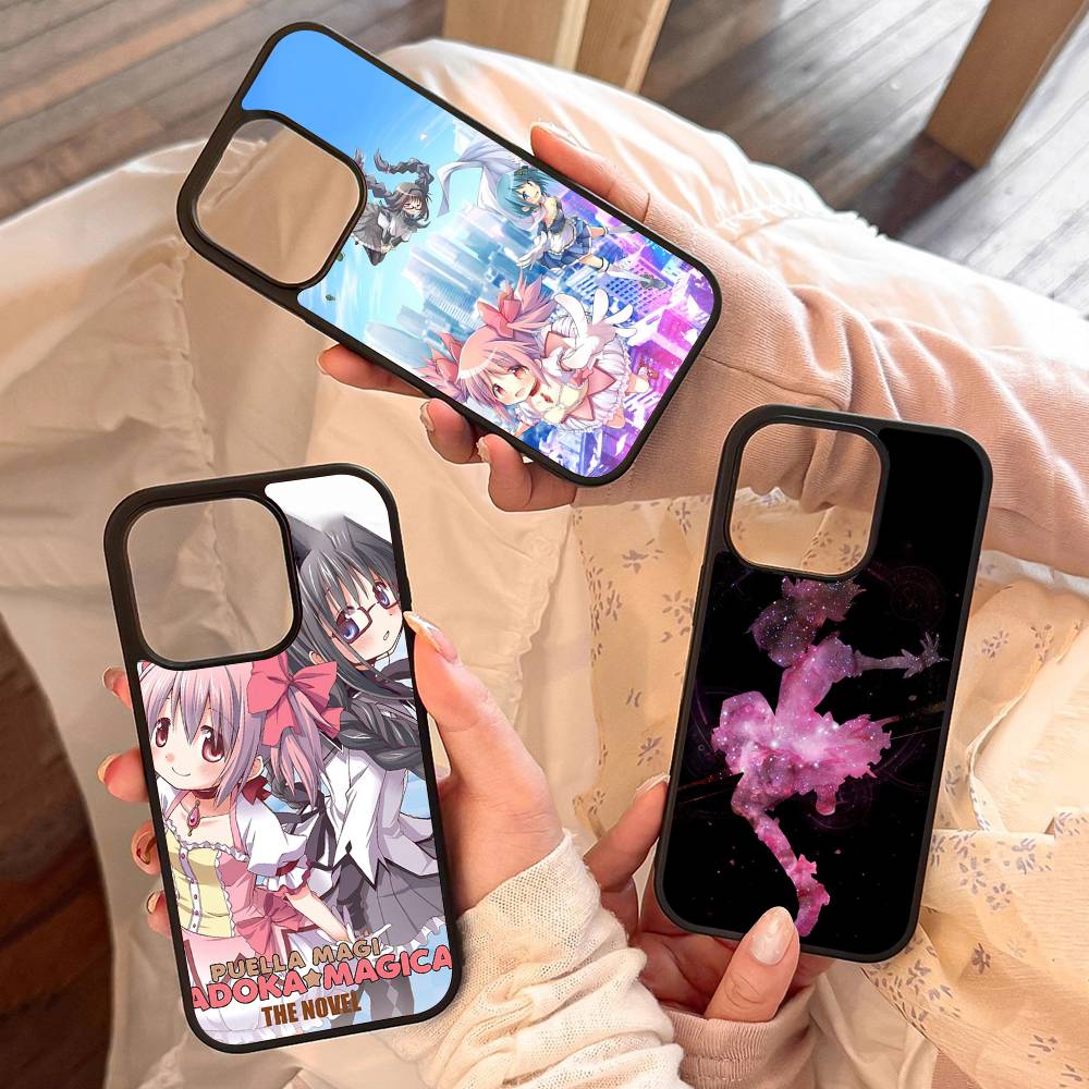 P-Puella Magi Madoka Magica Phone Case For IPhone 17 Air 16 E Pro Max 15 14 13 Mini 12 Pro 11 Max Plus Black Cover