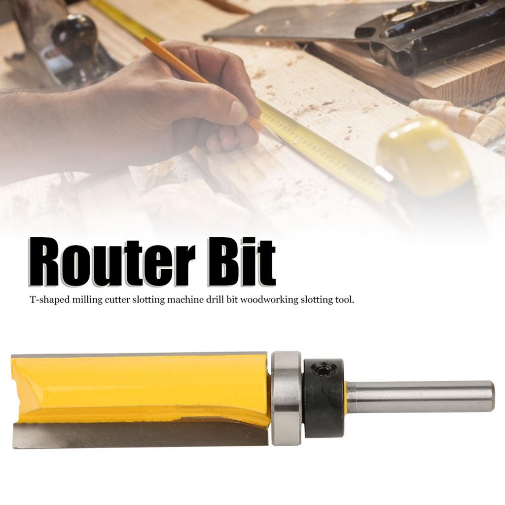 14in Schaftlager Bündigfräser Holzbearbeitung Fräser Schreinerwerkzeug zum Nuten