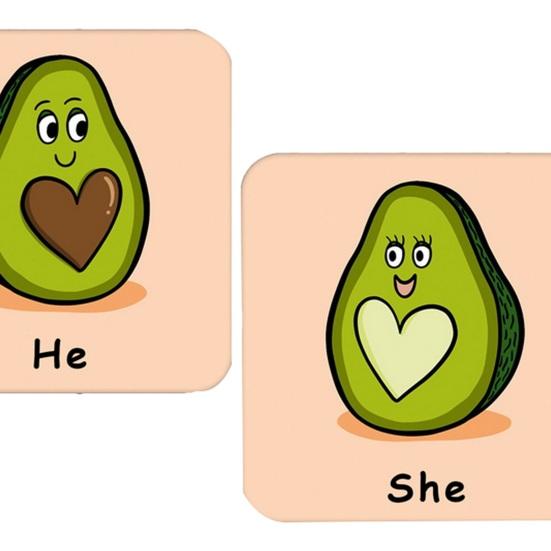 2 ks pár avokádových akrylových tácků on a ona žáruvzdorná protiskluzová ochrana stolu na desku čtvercový nápoj káva držák na čaj valentýnský