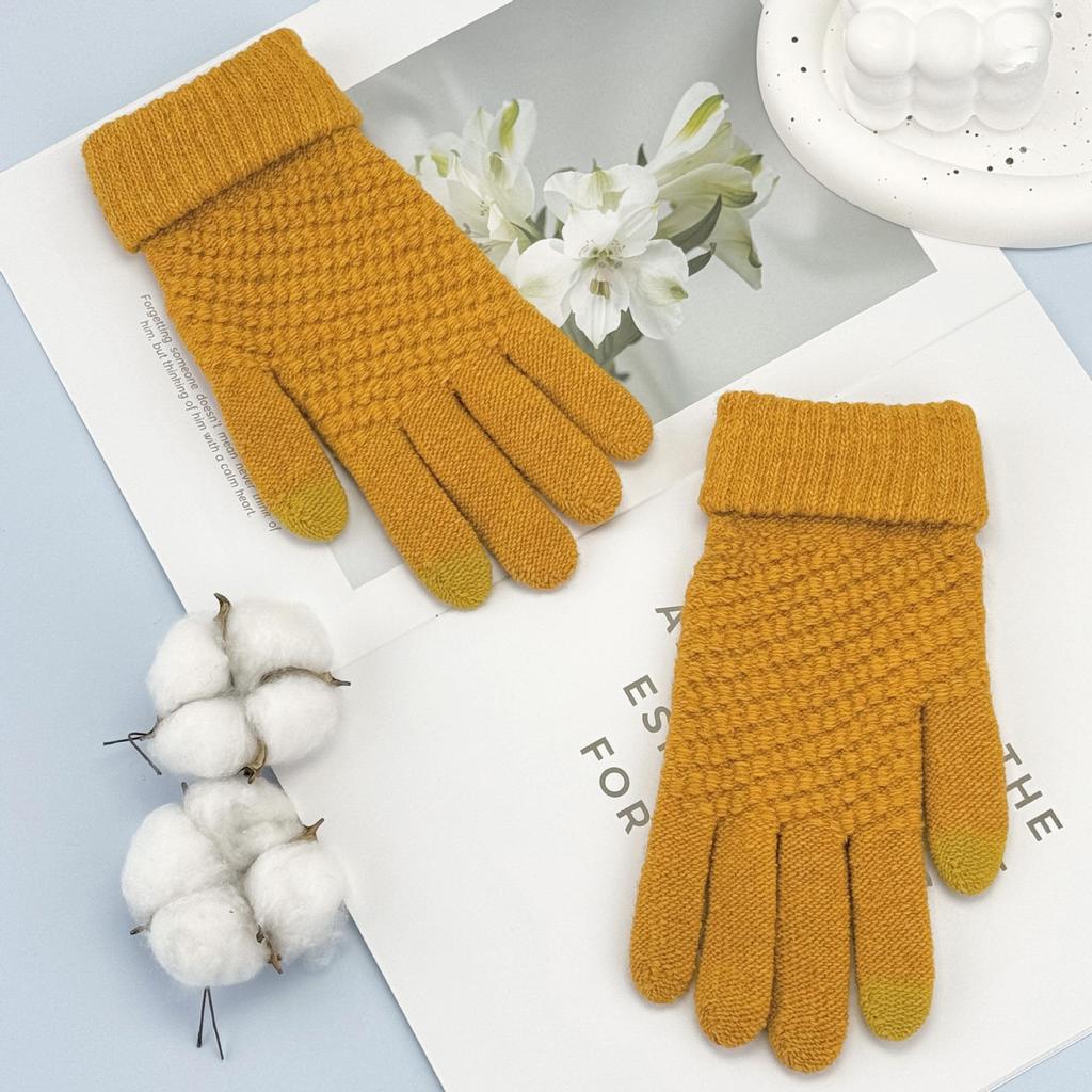 Neue verdickte Handschuhe für Herren und Damen, Herbst und Winter, warm und kältebeständig, für den Außenbereich, Reiten, gestrickte Wollhandschuhe