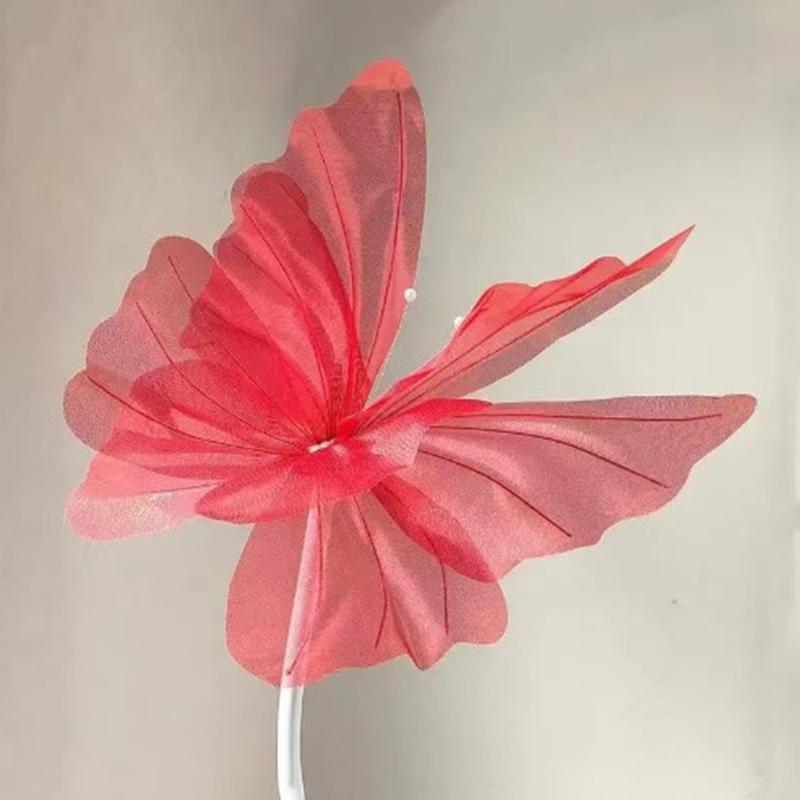 1Pcs Silk Yarn Artificial Butterfly Decoration Birthday Party Supplies for Home Wedding DIY Photography Props Accessories