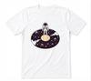 Cosmic Sound Astronaut Planet Graphic Unisex White T-shirt