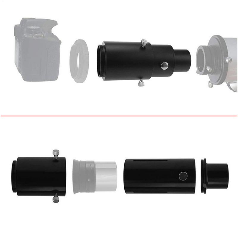 Camera Adapter For Telescope 1.25-Inch Astronomical Telescope Extension Tube M42x0.75 Thread Camera Photography Adapter