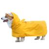 Waterproof PU Dog Raincoat Large Medium Dogs Hooded Cape Style Belly Protection All Season