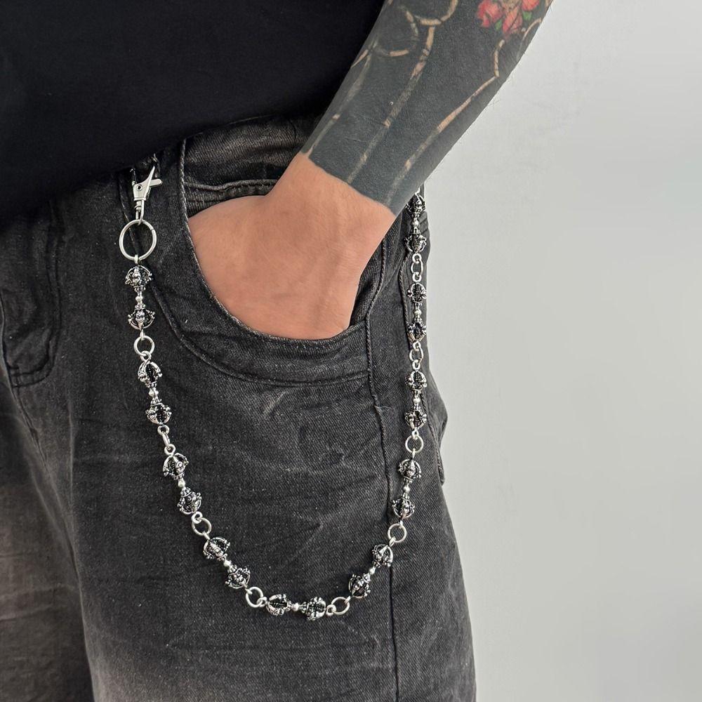 Punkowe Spodnie Łańcuch do Portfela Hip Hop Metalowy Łańcuch do Spodni Modny Hipsterski Łańcuch do Jeansów Dla Kobiet Mężczyzn
