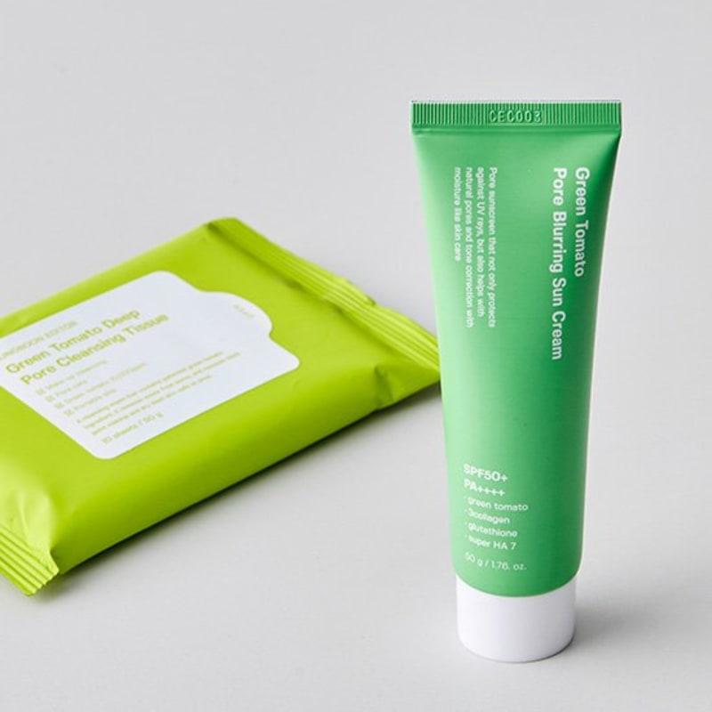 [Ingredient Editor] Green Tomato Pore Blurring Sunscreen 50g (+10 Cleansing Tissues)