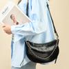 New Genuine Leather Women's Bag Versatile Sweet Ladylike With A Burst Pattern On Top Layer Cowhide One Shoulder Simple Temperament. Dumpling