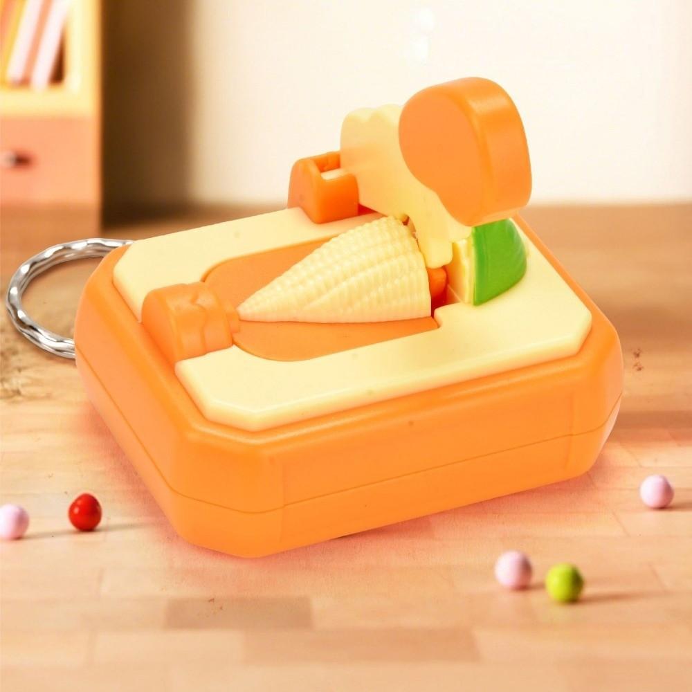 Plastic Material Mini Cutting Carrot Keychain Cute Simulated Vegetable Pendant Anxiety Relief Style E