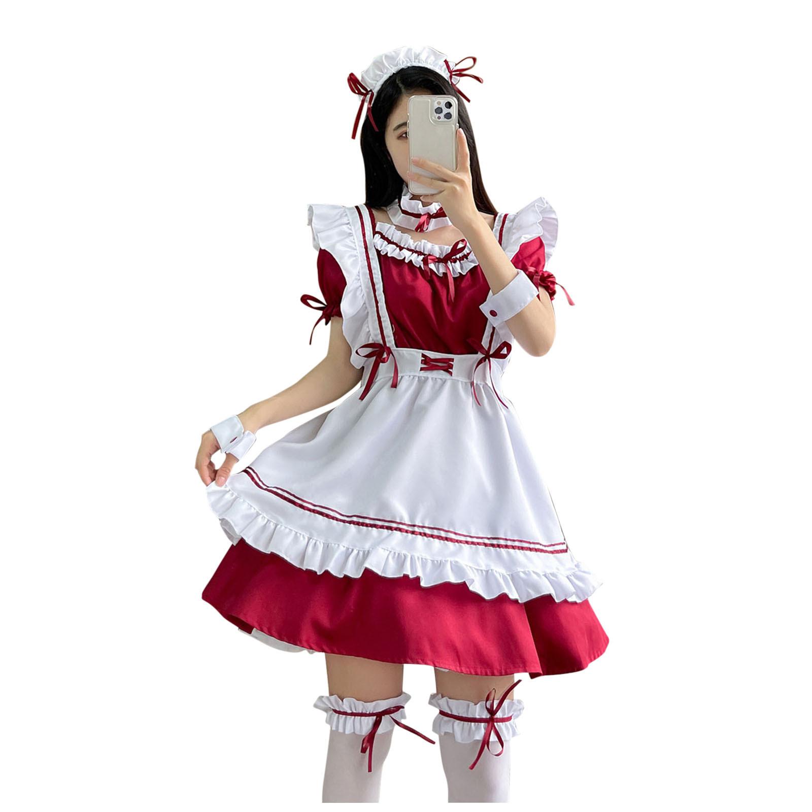 

Аниме Французский костюм Необычное платье Косплей Костюм Костюм Платье Праздничный макияж Юбка S винный