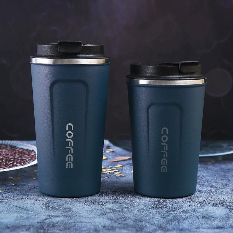 Simple Stainless Steel Coffee Cup Double-Layer Vacuum Thermos Cup Car Portable Gift Water Cup