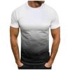 Men's Summer Gradient Color Round Neck Shorts Sleeve T-Shirt Men's Casual Fashion Loose T-Shirts