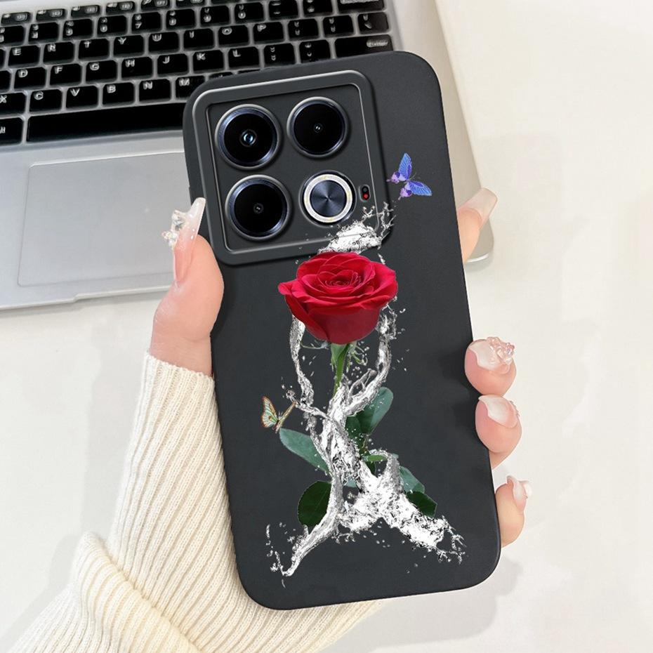 Beautiful Floral Phone Case For Infinix Note 40 4G / Note40 Pro / Note 40 Pro+ (40 Pro Plus) Soft Silicone Cover Bumpers
