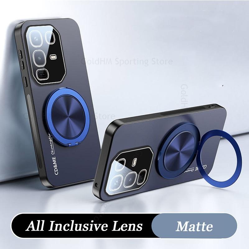 

Чехлы для Infinix Note 50 Pro 360° Магнитная подставка-кольцо Матовый чехол для телефона для INFINIX Hot 50 Pro Plus Пленка для объектива Чехол-подставка для Tecno Camon 40 Pro Note 50 Pro