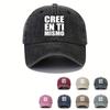 Spanischer Text Aufgedruckte Baseballkappe Modische Dad Hat Unisex Outdoor Verstellbare Mütze