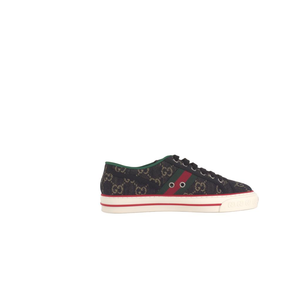 Gucci Womens Tennis 1977 'GG Logo Black Multi' (women's sizes) Black / Multi Skate Shoes 606110 UN320 1291