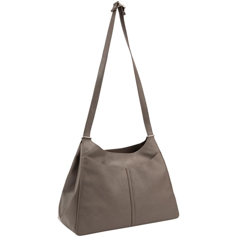 New CALVIN KLEIN Synthetic Material Shoulder Bag Women's Taupe 4K3050G-NZ8