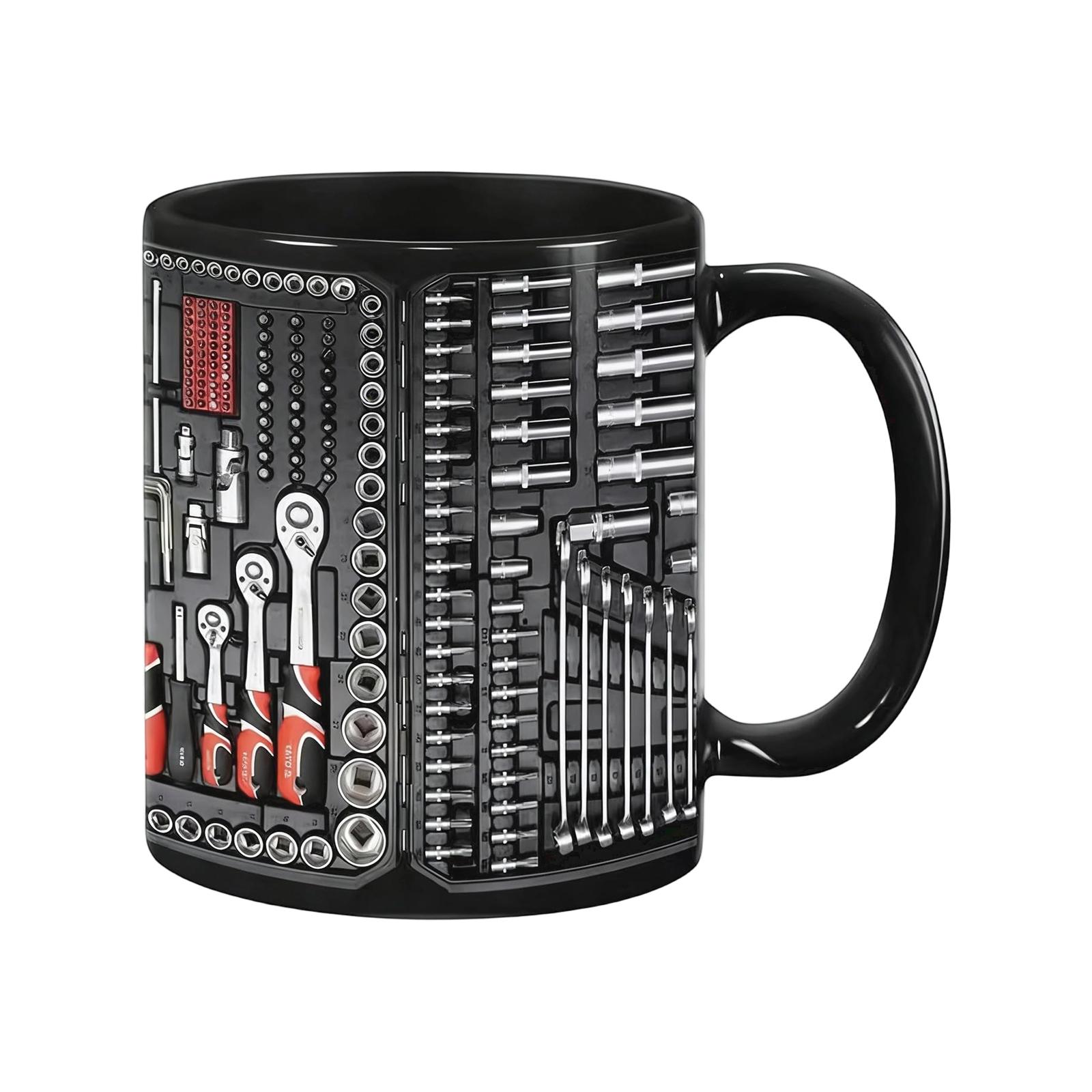 The Mechanic s Toolbox Mug, 11oz Ceramic Mechanic Toolbox Coffee Cup For Birthday Thanksgiving Anniversary, Tool Box Tea Mug Funny Gift For Husband One Size