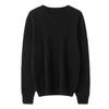 Women's Round Neck Cashmere Sweater - 100% Knit, Versatile Long Sleeve for Autumn/Winter Business Casual
