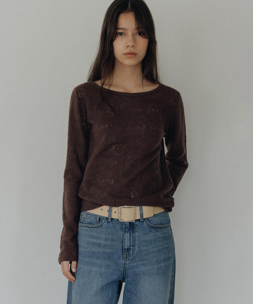 ANDNEEDS Tina Lace Long Sleeve (Brown)