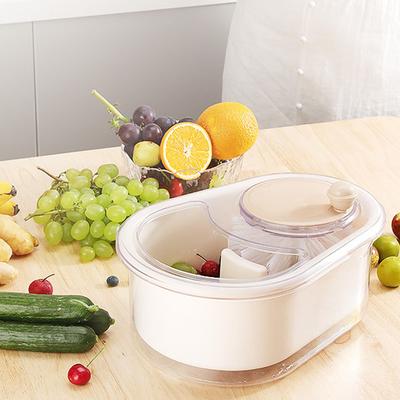 Fruit Washer Bowl with Brush Strainer Large Portable Multifunctional Cleaner Scrubber