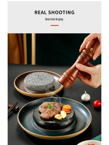 Volcanic Stone Japanese Grill Pan for Molecular Cuisine
