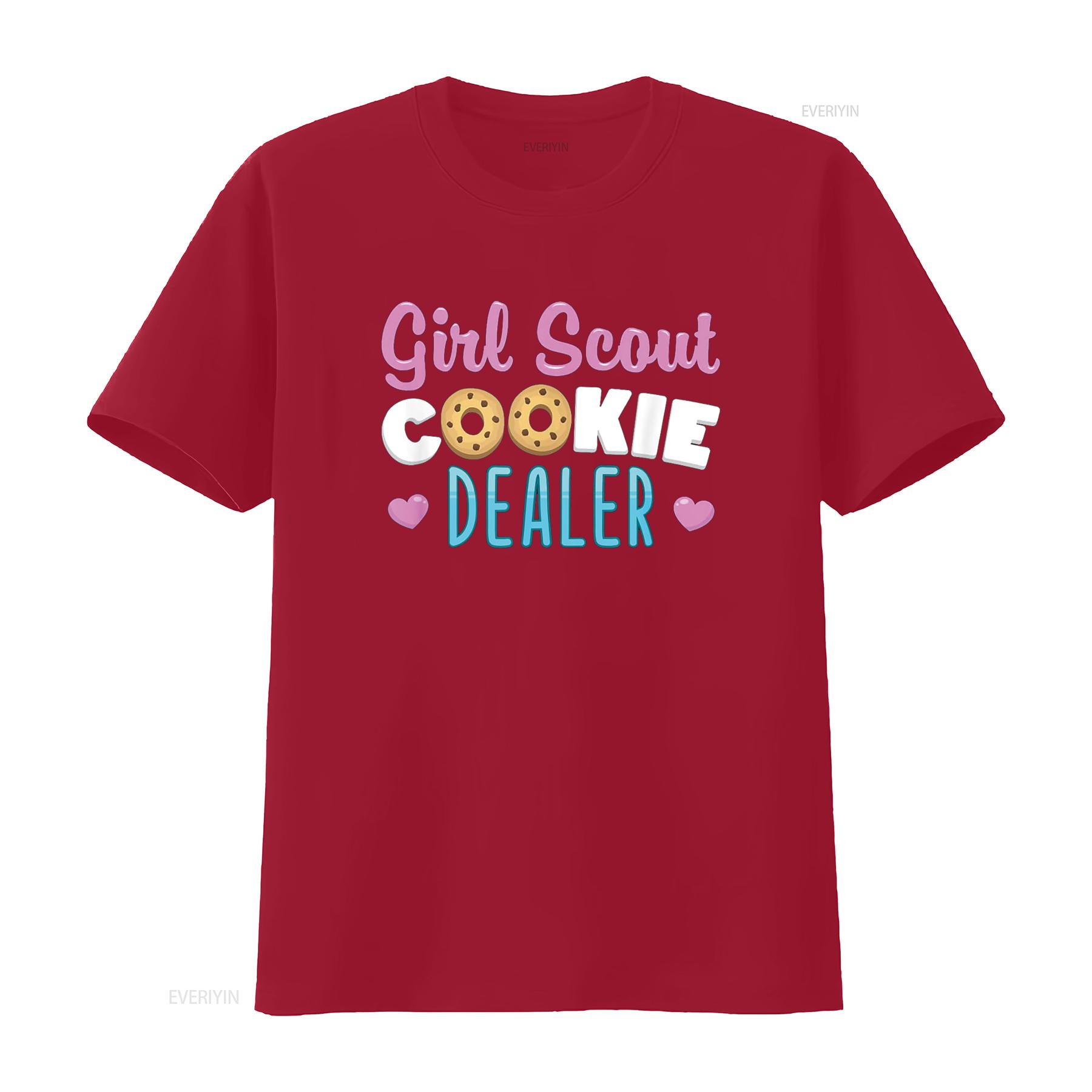 Scout for Girls Cookie Dealer T Shirt Funny Scouting Family vintage Washed Soft Slightly designer clothes homme Breathable S