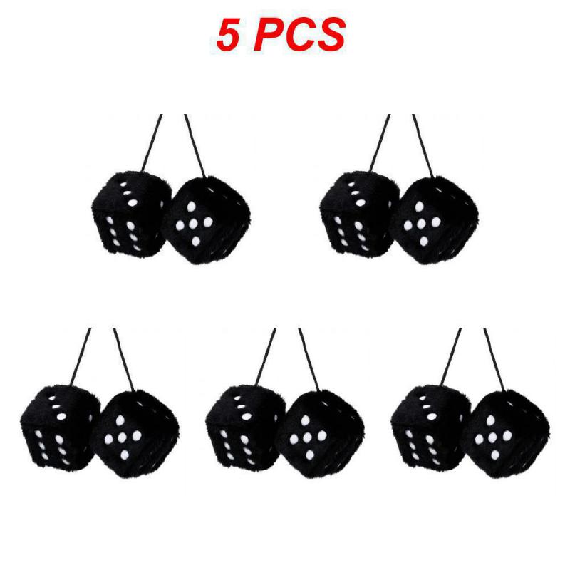 1/3/5PCS Car Dices Hanging Pendant Multiple Scenarios Available Premiummulticolor Plush Rearview Mirrors Styling Decor New