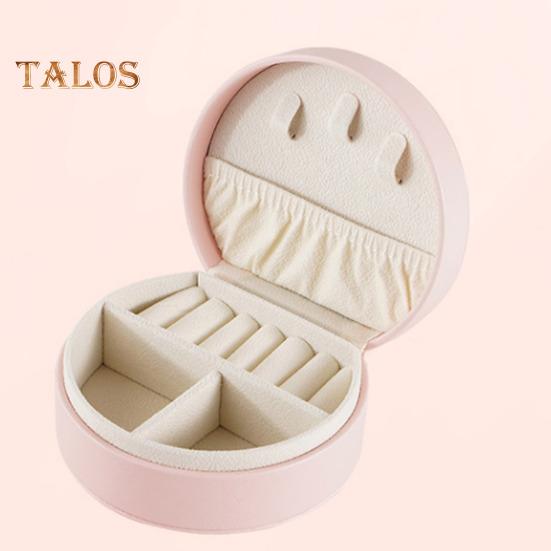 Schmuckschatulle für Ohrringe und Ringe, Organizer, doppellagig, mehrere Fächer, wasserdicht, kompakte, tragbare Aufbewahrungsbox in Minigröße