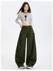 Autumn Spicy Scimitar Jeans: High Waist, Loose Fit, Drapey Mopping Wide-Leg Pants for Women