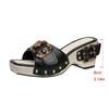 2025 New Luxury Women's Classic Slippers Summer Exquisite Buckle Metal Buckle Slippers Outdoor Casual Play Beach Cool Slippers