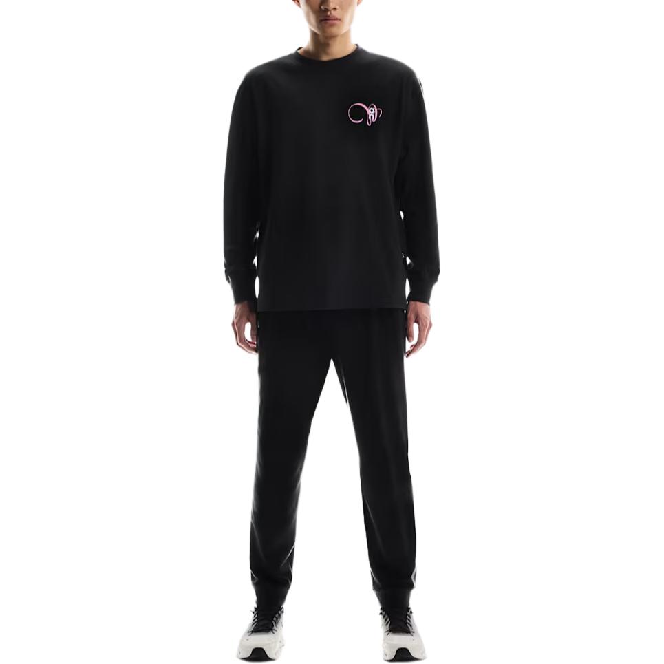 Футболка мужская Club Lg-T графическая свободного кроя с удобным круглым вырезом и длинными рукавами черная 1MF11850553 S 11359₽