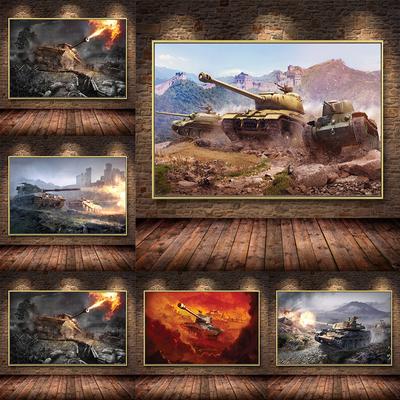 World of Tanks Game Poster Canvas Painting Wall Art Player Boy Bedroom Dormitory Decor Support Private Customization Picture