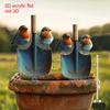 Outdoor Bird Garden Stake Acrylic Yard Piece for Balcony Use and Flower Rows, Flat Home Garden Yard Piece Display