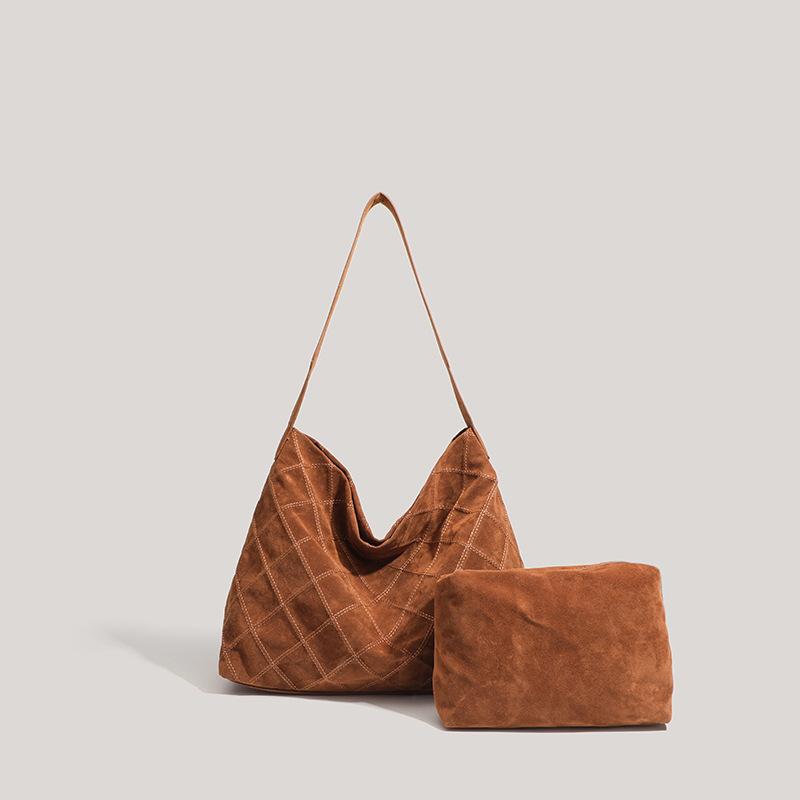 

Maillard сумка женская новая ретро замшевая модная универсальная для通勤 подмышечная коричневый