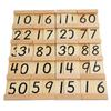 Hölzerne Montessori-Zahlen 1-99 für Kinder Lernkarte Mathe-Lernhilfe Vorschulkinder Früherziehung Lernspielzeug