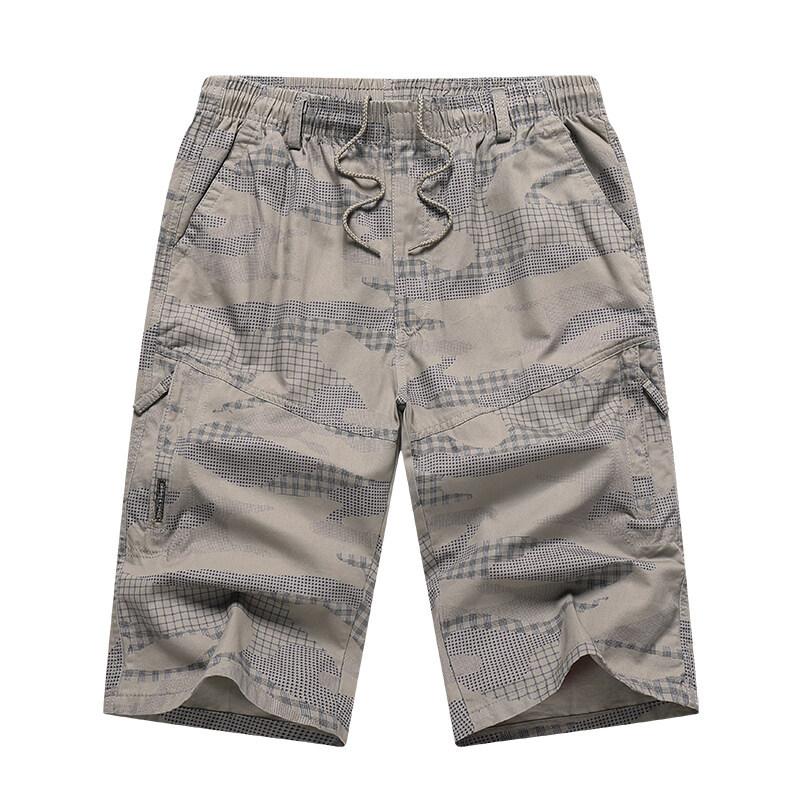 Classic Cargo Shorts Men Zipper Pocket Casual Knee Shorts Loose Straight Cotton Work Shorts Man Clothes