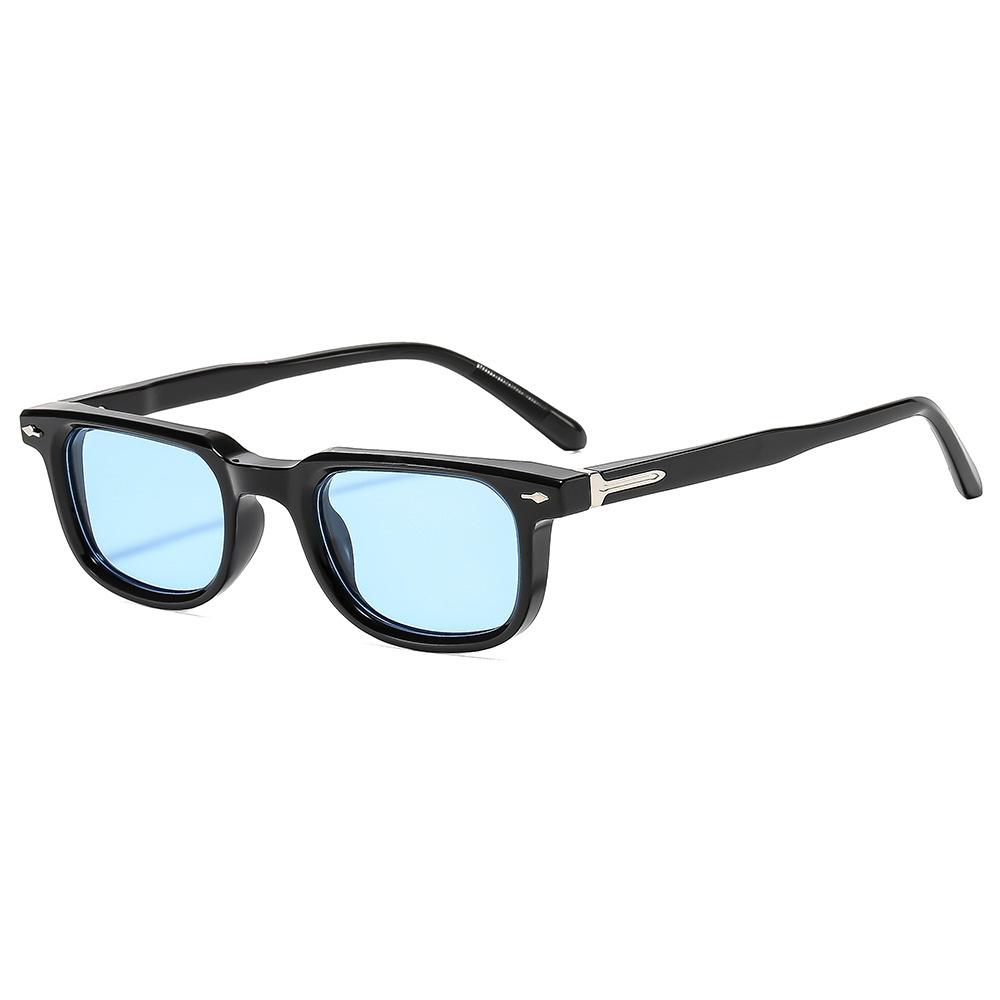 Old money style sunglasses men's rectangular narrow frame fashion glasses retro personality small face European and American sunglasses women