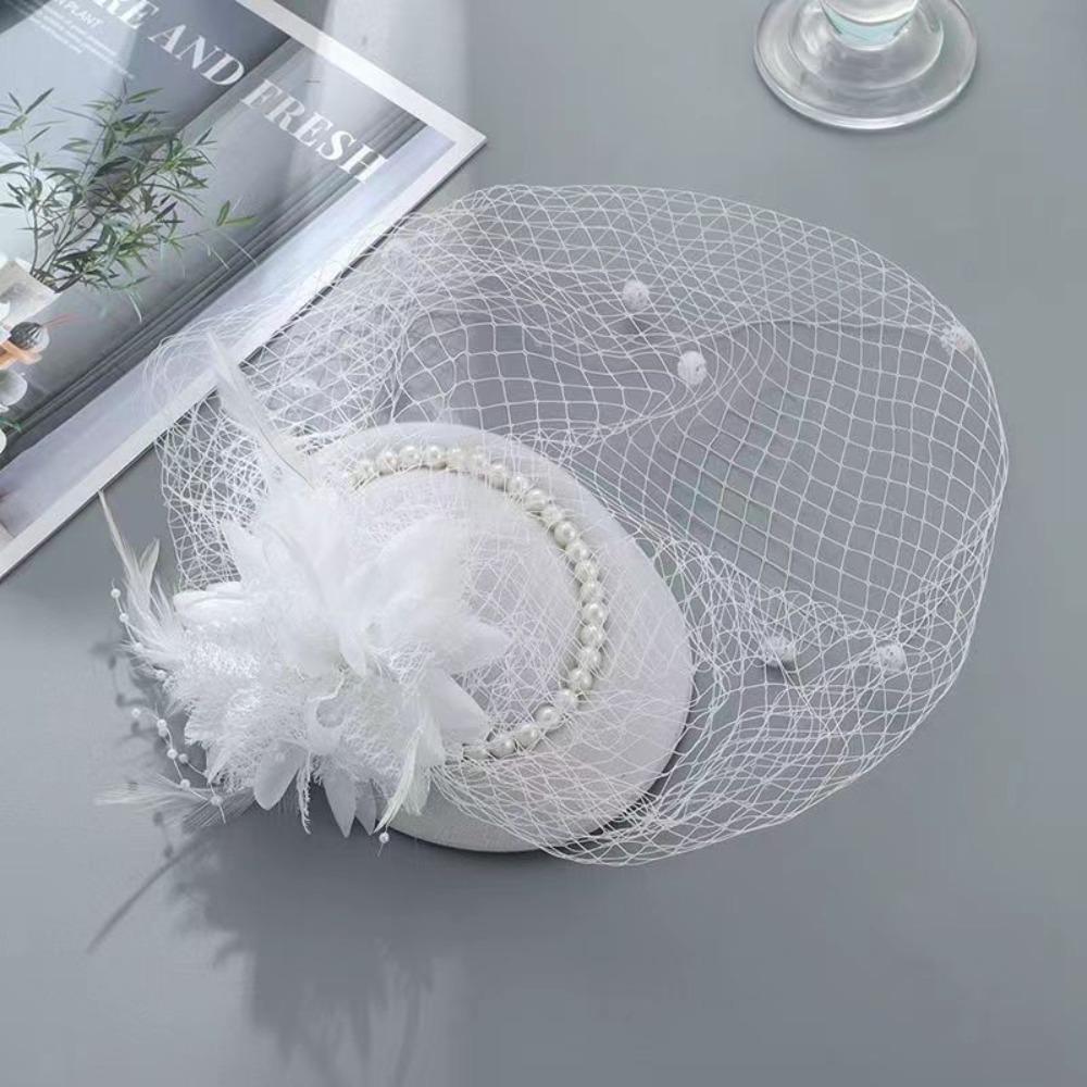 Net Mask Wedding Fascinator Birdcage Veil Hat Hair Accessories Black Veil Top Bridal Face Veils