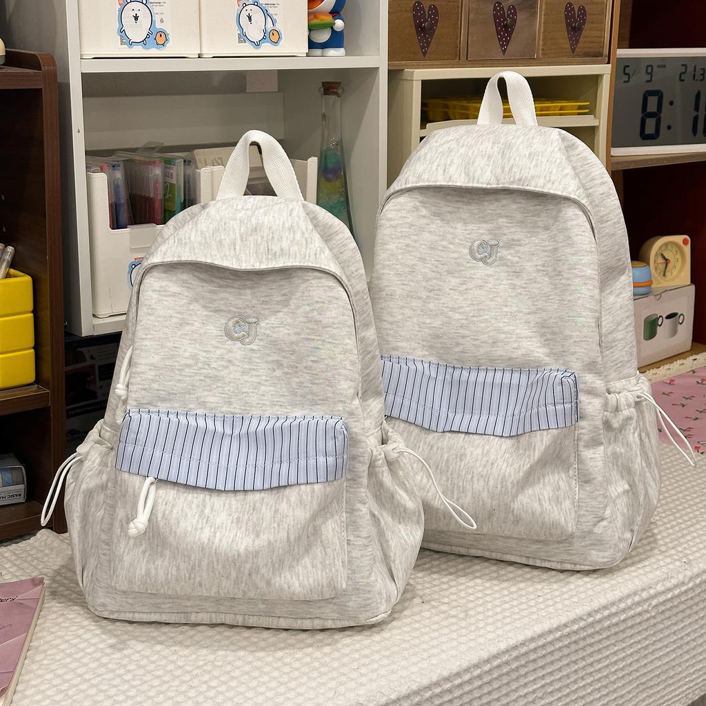 School Bag High Aesthetic INS Style New Simple Backpack for Women, College Student Lightweight Backpack, Korean Style Versatile Casual Small Backpack