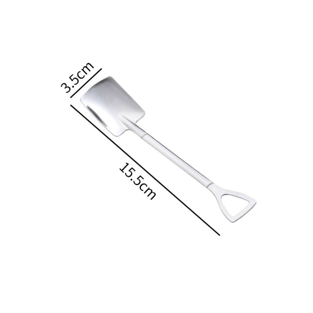 

Ложка для арбуза с треугольным крючком, лопатка из нержавеющей стали, десертная ложка, мороженое silver-square shovel