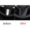Real Carbon Fiber Steering Wheel Cover Trim For BMW 5 Series G30 2018- 1PCS