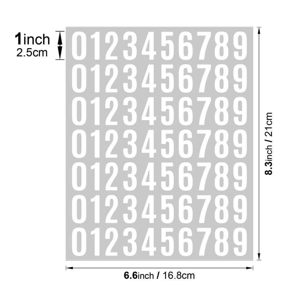 5Pcsset 1 Inch Functional Planner Stickers Vinyl Waterproof Black White Colorful Number Sticker For Cup Laptop Price Tag