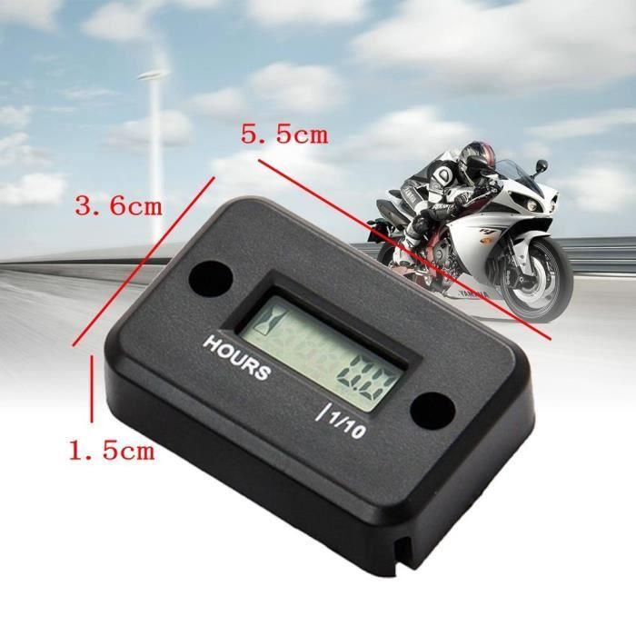JZK étanche Affichage LCD Compteur horaire numérique Minuterie de jauge pour Quad Moto Motoneige