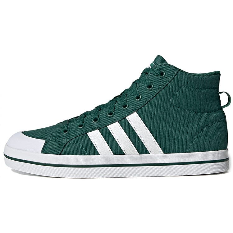 Adidas Neo Bravada Mid Slip Resistant Shock Absorbing High Top Skate Shoes Men Sneakers Dark-Green GY0672