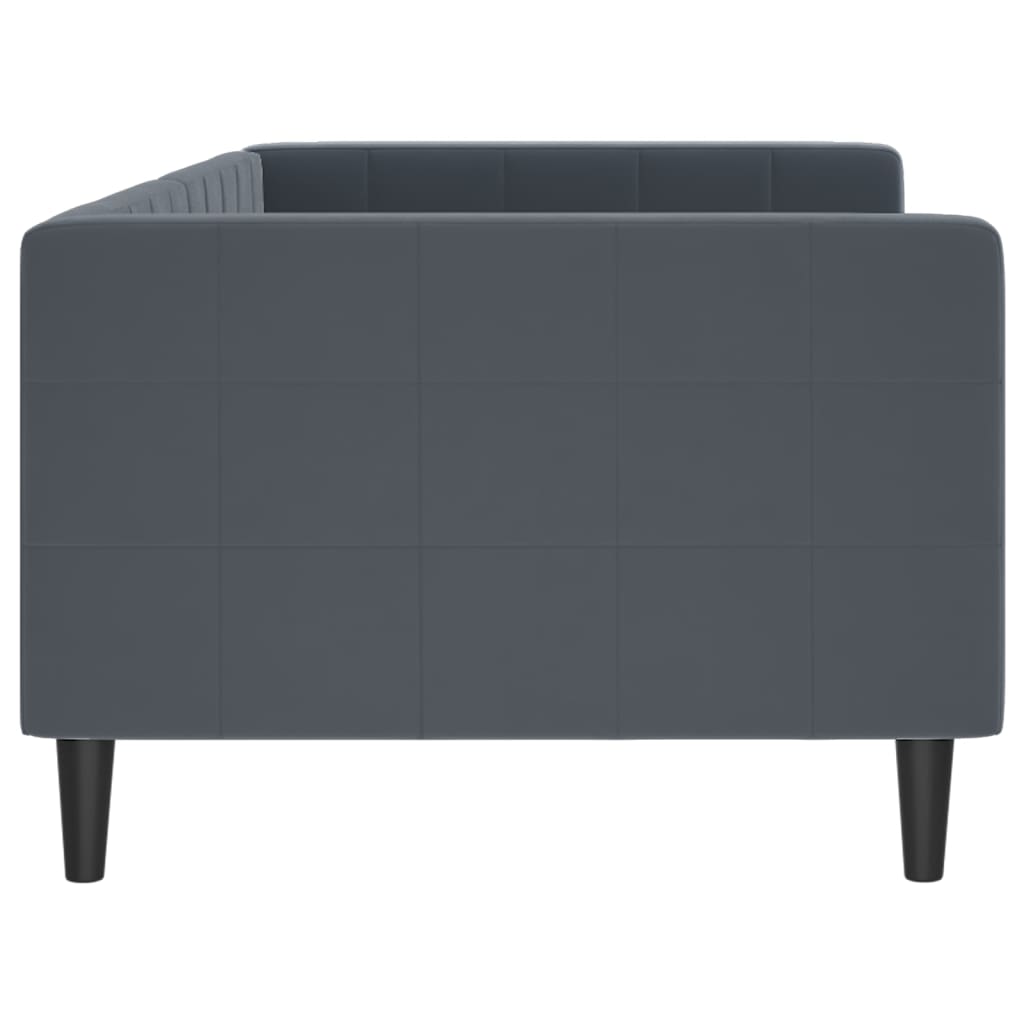 Vidaxl Sofa with Sleeping Function, Dark Grey, 90X200 Cm, Velvet